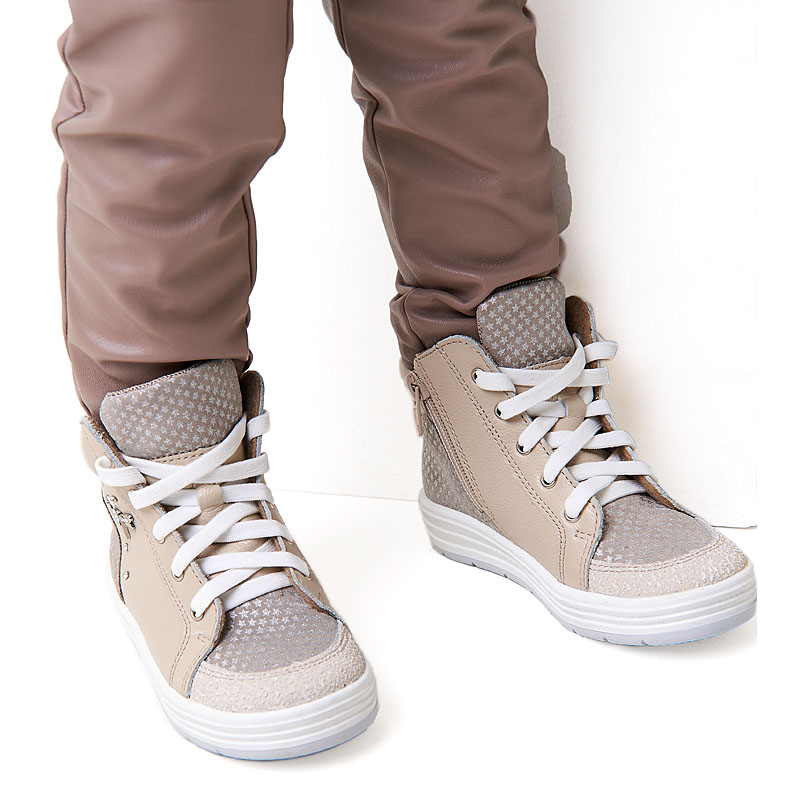 Ботинки байка, артикул 1390, цвет бежевый купить в интернет-магазине Shoeslel с доставкой по России