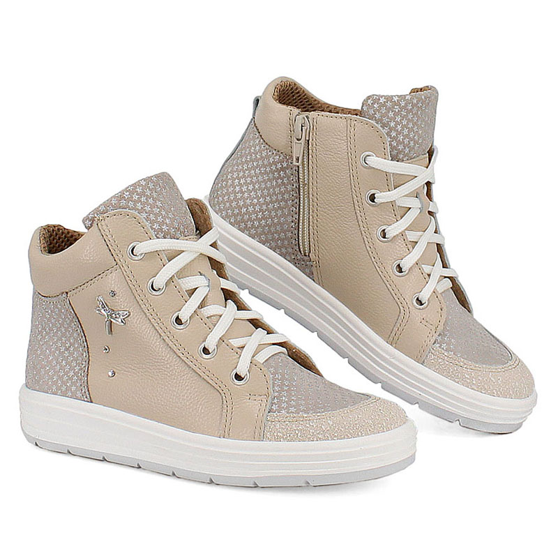 Ботинки байка, артикул 1390, цвет бежевый купить в интернет-магазине Shoeslel с доставкой по России