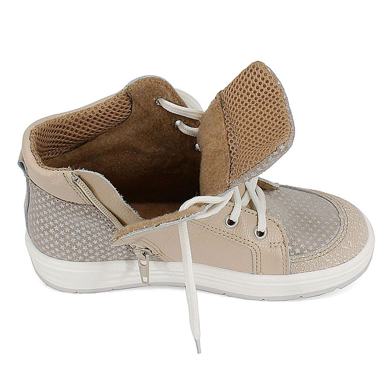 Ботинки байка, артикул 1390, цвет бежевый купить в интернет-магазине Shoeslel с доставкой по России