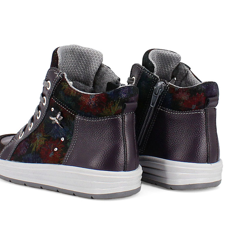 Ботинки байка, артикул 1390, цвет черничный купить в интернет-магазине Shoeslel с доставкой по России