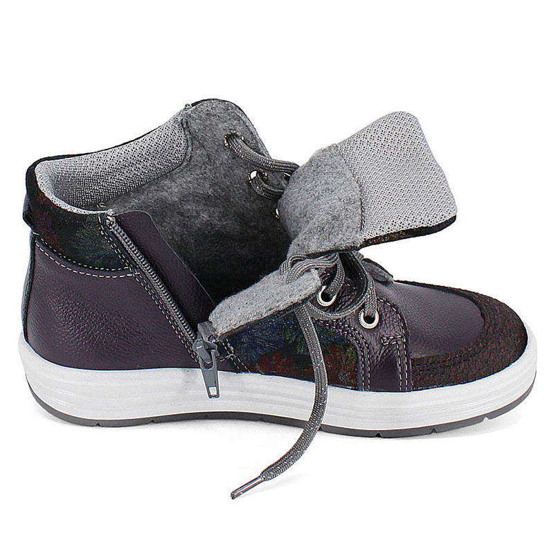 Ботинки байка, артикул 1390, цвет черничный купить в интернет-магазине Shoeslel с доставкой по России