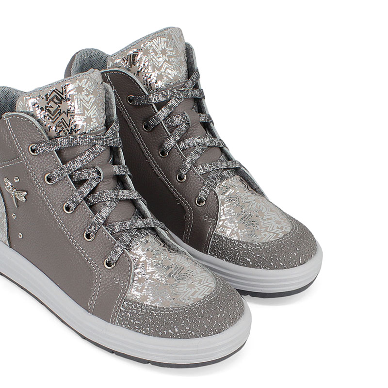 Ботинки байка, артикул 1390, цвет св.серый купить в интернет-магазине Shoeslel с доставкой по России