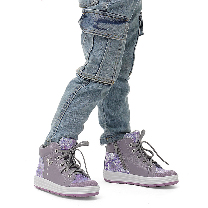 Ботинки байка, артикул 1390, цвет сиреневый купить в интернет-магазине Shoeslel с доставкой по России