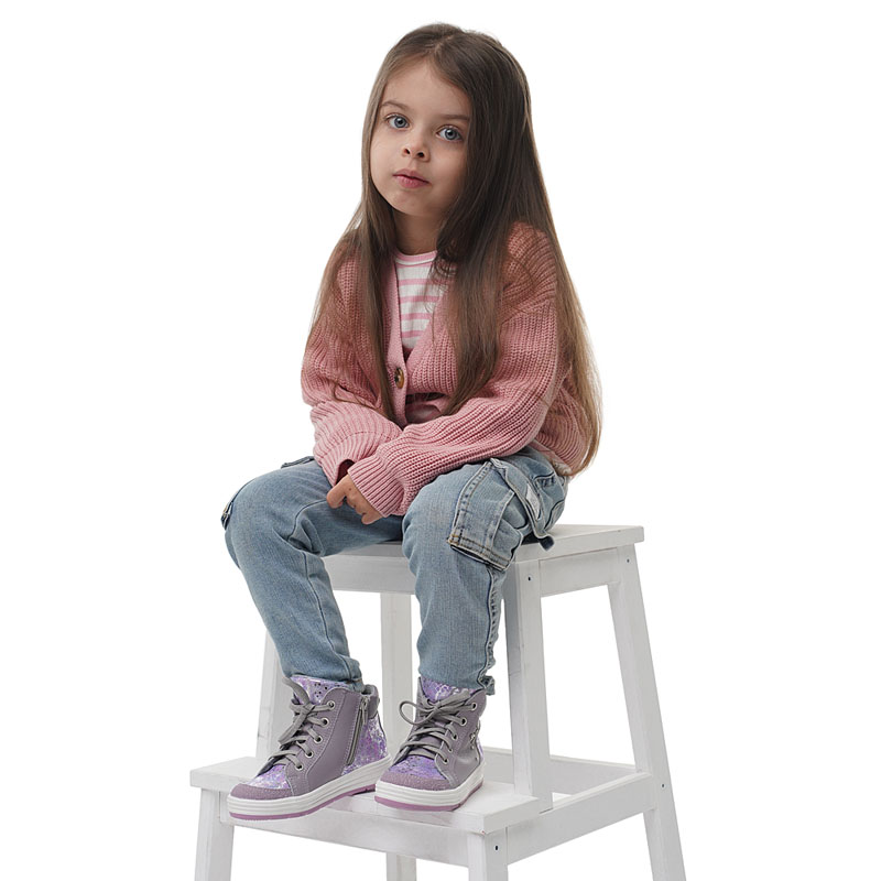 Ботинки байка, артикул 1390, цвет сиреневый купить в интернет-магазине Shoeslel с доставкой по России