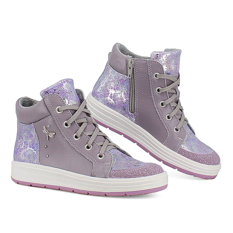 Ботинки байка, артикул 1390, цвет сиреневый купить в интернет-магазине Shoeslel с доставкой по России