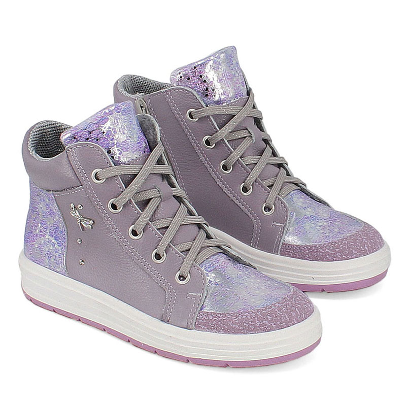 Ботинки байка, артикул 1390, цвет сиреневый купить в интернет-магазине Shoeslel с доставкой по России