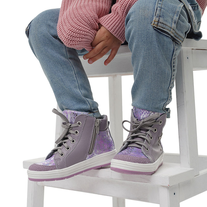 Ботинки байка, артикул 1390, цвет сиреневый купить в интернет-магазине Shoeslel с доставкой по России