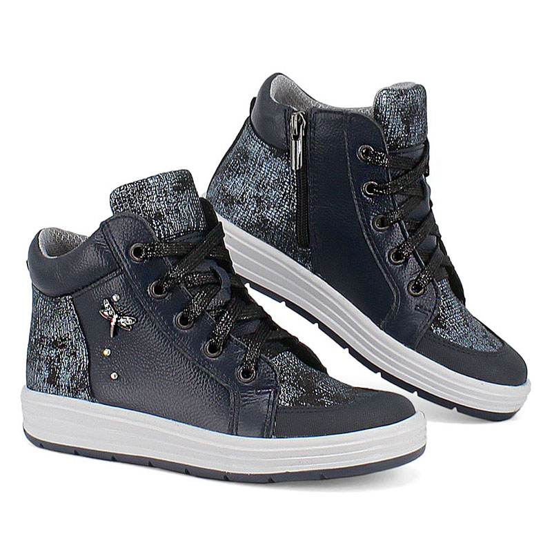 Ботинки байка, артикул 1390, цвет т.синий купить в интернет-магазине Shoeslel с доставкой по России