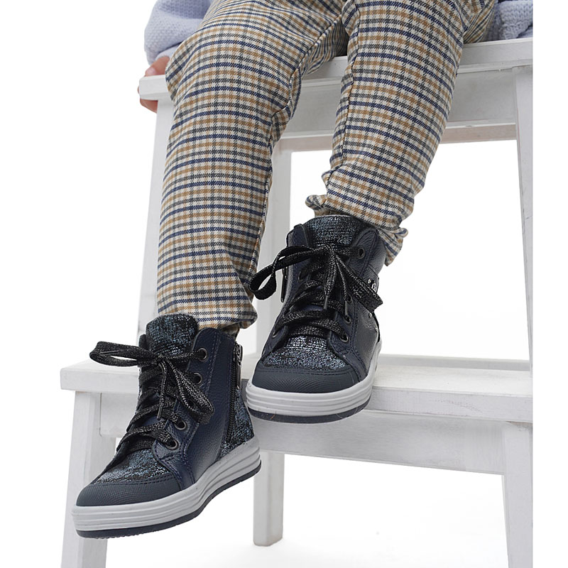 Ботинки байка, артикул 1390, цвет т.синий купить в интернет-магазине Shoeslel с доставкой по России