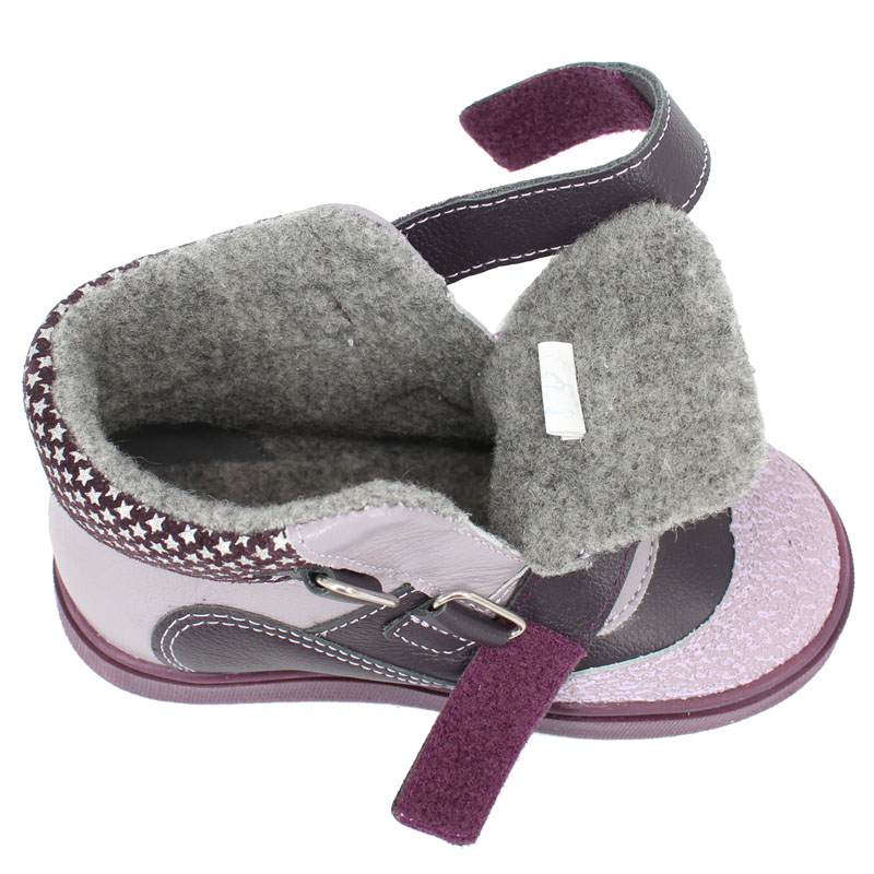 Ботинки малодетские байка, артикул 1519, цвет фиолетовый купить в интернет-магазине Shoeslel с доставкой по России