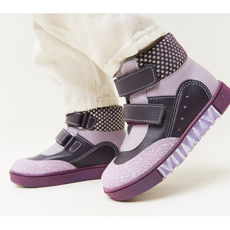 Ботинки малодетские байка, артикул 1519, цвет фиолетовый купить в интернет-магазине Shoeslel с доставкой по России