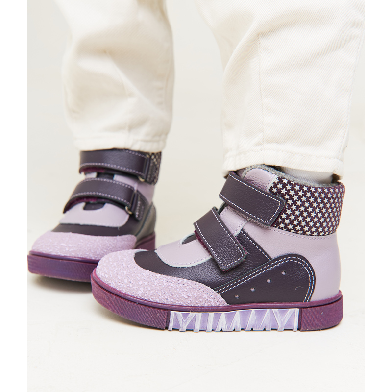 Ботинки малодетские байка, артикул 1519, цвет фиолетовый купить в интернет-магазине Shoeslel с доставкой по России