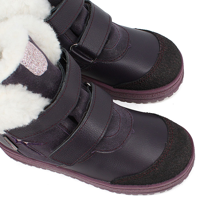 Ботинки нат.мех, артикул 1532, цвет фиолетовый купить в интернет-магазине Shoeslel с доставкой по России