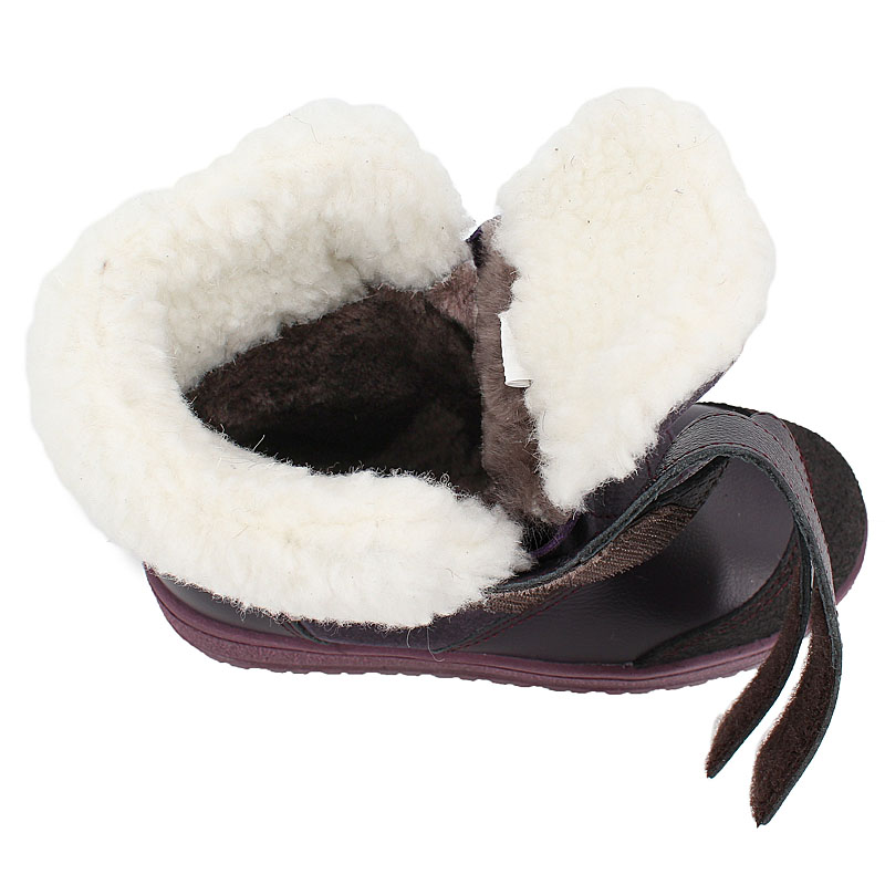 Ботинки нат.мех, артикул 1532, цвет фиолетовый купить в интернет-магазине Shoeslel с доставкой по России