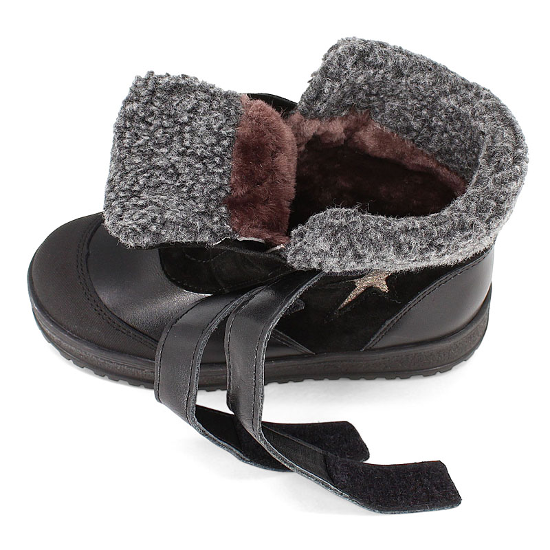 Ботинки нат.мех, артикул 1532, цвет черный купить в интернет-магазине Shoeslel с доставкой по России