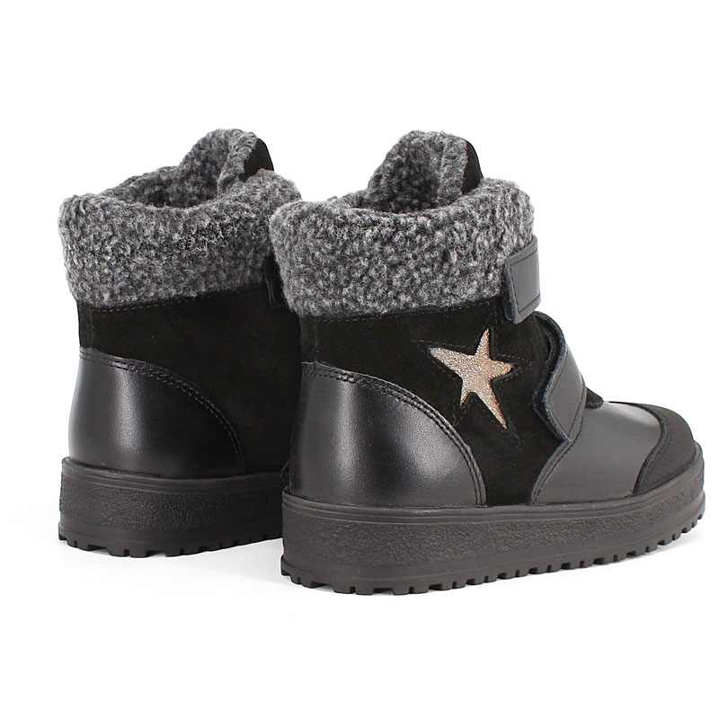 Ботинки нат.мех, артикул 1532, цвет черный купить в интернет-магазине Shoeslel с доставкой по России