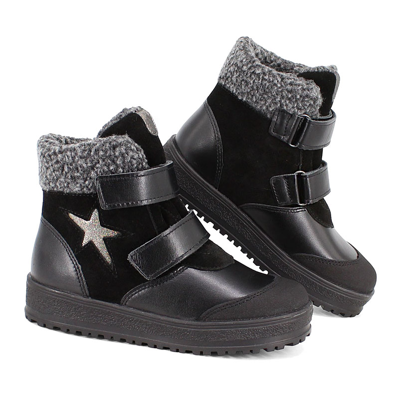 Ботинки нат.мех, артикул 1532, цвет черный купить в интернет-магазине Shoeslel с доставкой по России