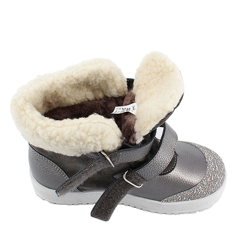 Ботинки нат.мех, артикул 1532, цвет т.серебро купить в интернет-магазине Shoeslel с доставкой по России