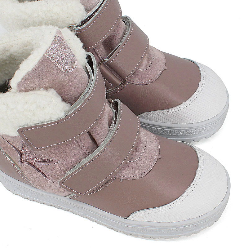 Ботинки нат.мех, артикул 1532, цвет бежевый;розовый купить в интернет-магазине Shoeslel с доставкой по России