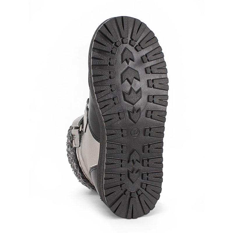 Ботинки нат.мех, артикул 1532, цвет черно-серый купить в интернет-магазине Shoeslel с доставкой по России