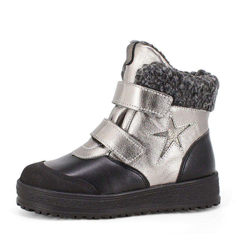 Ботинки нат.мех, артикул 1532, цвет черно-серый купить в интернет-магазине Shoeslel с доставкой по России