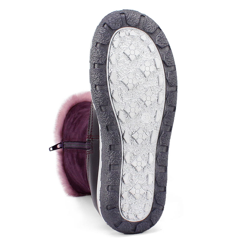 Сапожки нат.мех, артикул 1536, цвет черничный купить в интернет-магазине Shoeslel с доставкой по России