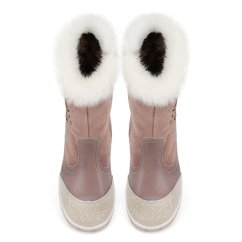 Сапожки нат.мех, артикул 1536, цвет розово-бежевый купить в интернет-магазине Shoeslel с доставкой по России