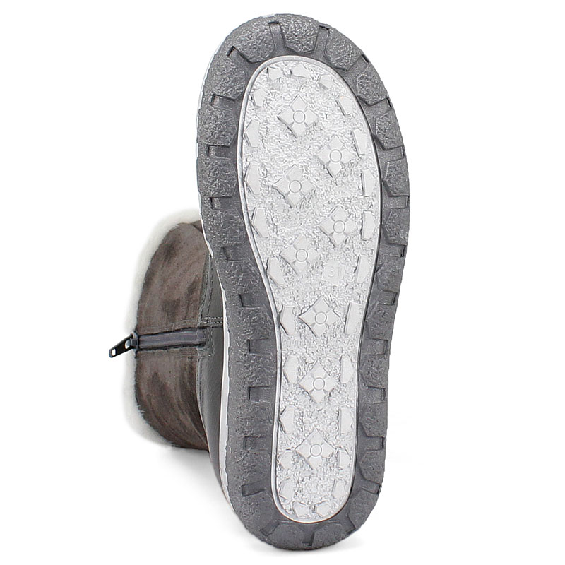 Сапожки нат.мех, артикул 1536, цвет серый купить в интернет-магазине Shoeslel с доставкой по России