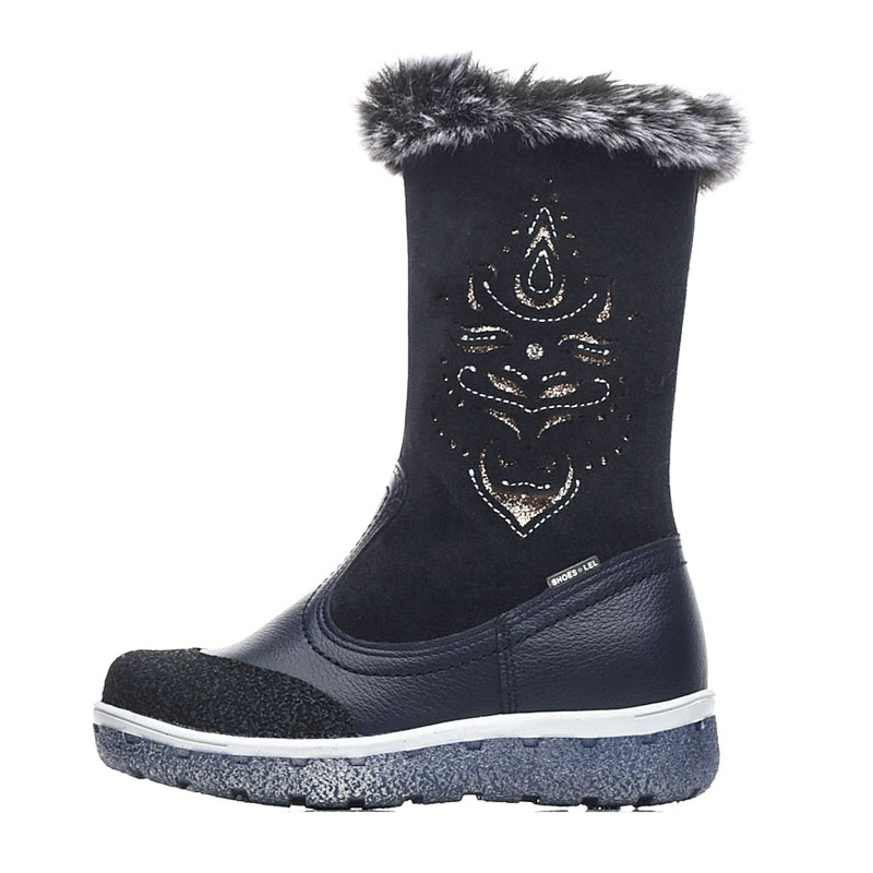 Сапожки нат.мех, артикул 1536, цвет синий купить в интернет-магазине Shoeslel с доставкой по России