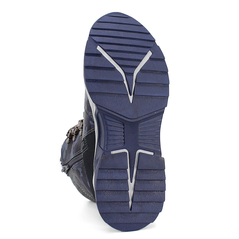 Ботинки нат.мех, артикул 1539, цвет синий купить в интернет-магазине Shoeslel с доставкой по России