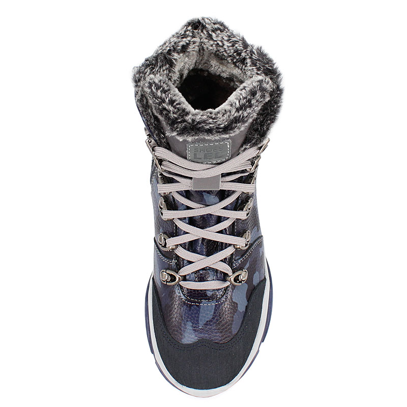 Ботинки нат.мех, артикул 1539, цвет синий купить в интернет-магазине Shoeslel с доставкой по России