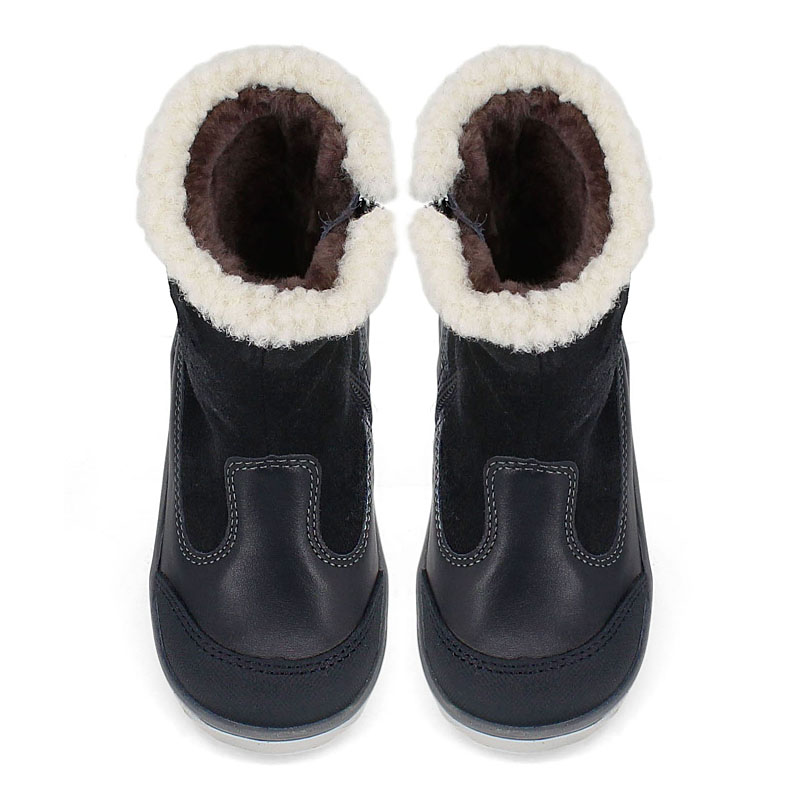 Сапожки малодетские нат.мех, артикул 1543, цвет темно-синий купить в интернет-магазине Shoeslel с доставкой по России