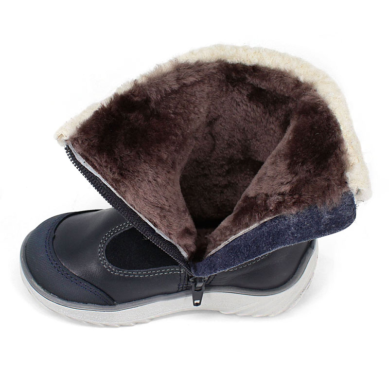 Сапожки малодетские нат.мех, артикул 1543, цвет темно-синий купить в интернет-магазине Shoeslel с доставкой по России