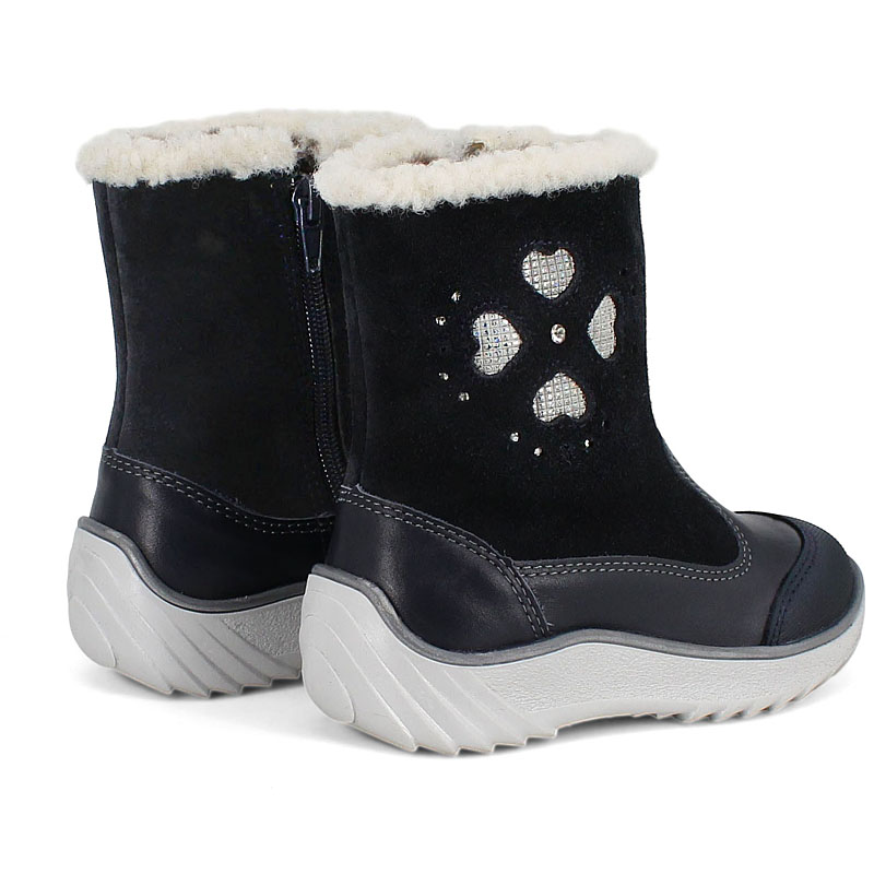 Сапожки малодетские нат.мех, артикул 1543, цвет темно-синий купить в интернет-магазине Shoeslel с доставкой по России