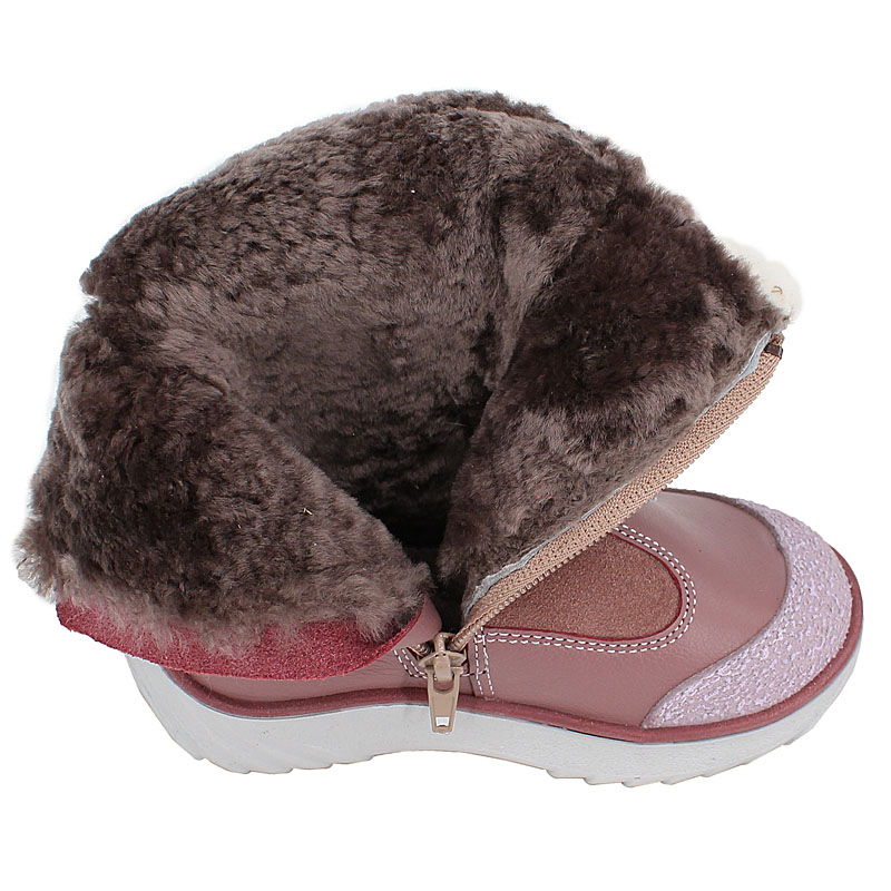 Сапожки малодетские нат.мех, артикул 1543, цвет лавандовый купить в интернет-магазине Shoeslel с доставкой по России