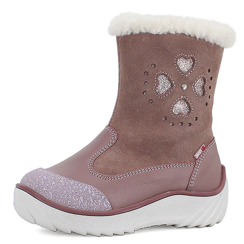 Сапожки малодетские нат.мех, артикул 1543, цвет лавандовый купить в интернет-магазине Shoeslel с доставкой по России