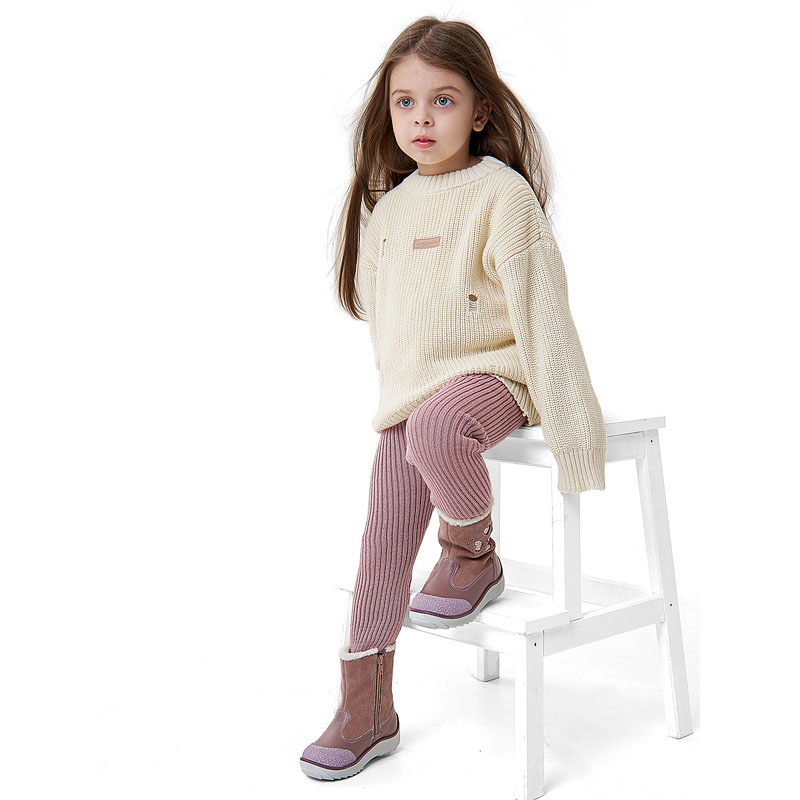 Сапожки малодетские нат.мех, артикул 1543, цвет лавандовый купить в интернет-магазине Shoeslel с доставкой по России