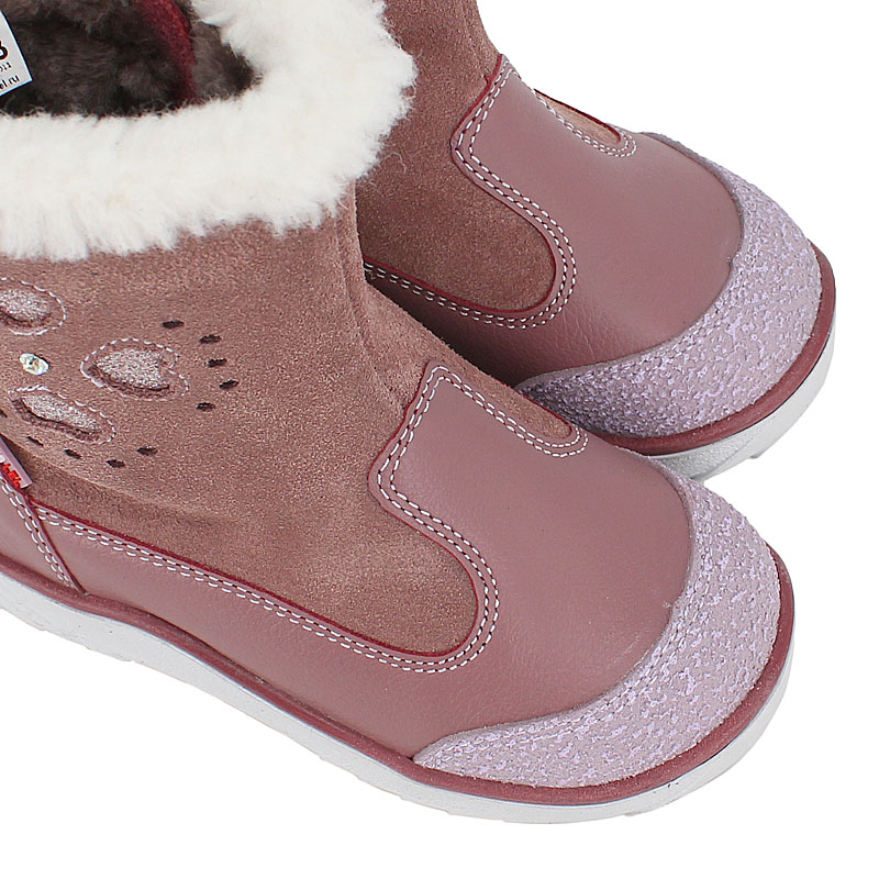 Сапожки малодетские нат.мех, артикул 1543, цвет лавандовый купить в интернет-магазине Shoeslel с доставкой по России