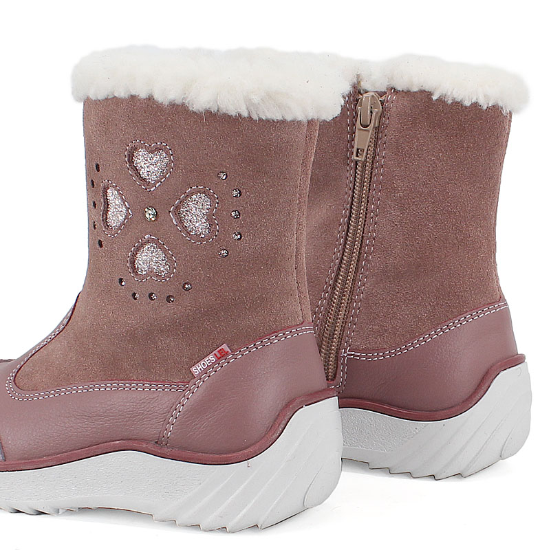 Сапожки малодетские нат.мех, артикул 1543, цвет лавандовый купить в интернет-магазине Shoeslel с доставкой по России