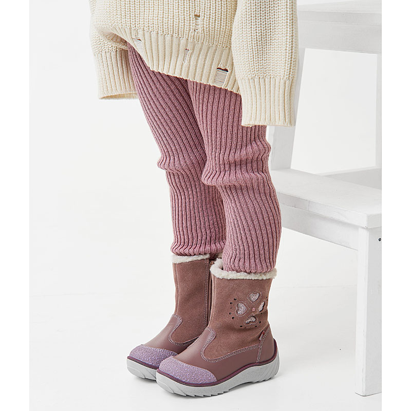 Сапожки малодетские нат.мех, артикул 1543, цвет лавандовый купить в интернет-магазине Shoeslel с доставкой по России