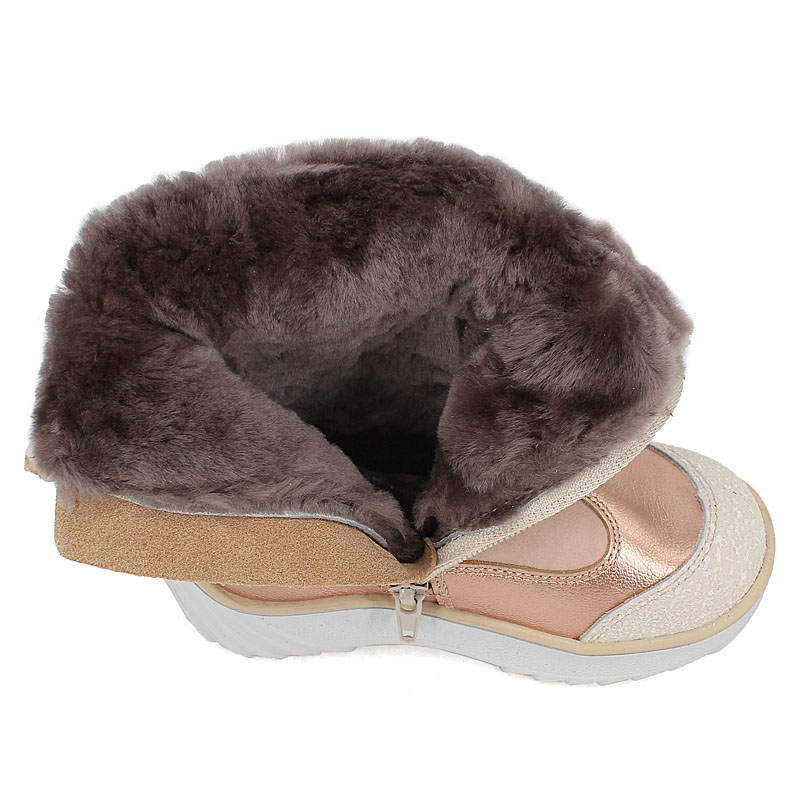 Сапожки малодетские нат.мех, артикул 1543, цвет пудровый купить в интернет-магазине Shoeslel с доставкой по России