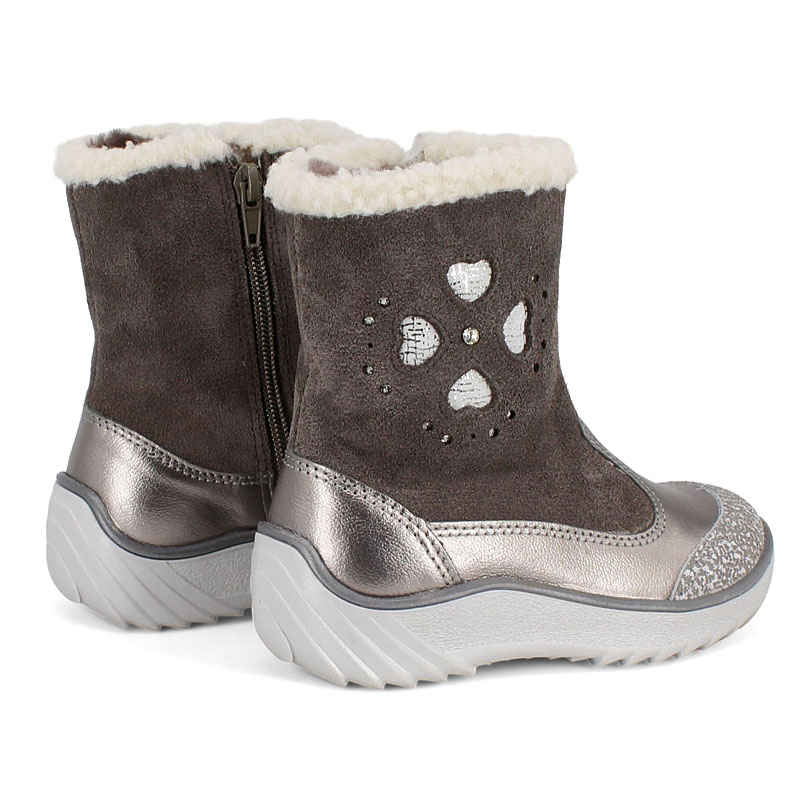 Сапожки малодетские нат.мех, артикул 1543, цвет серебряный купить в интернет-магазине Shoeslel с доставкой по России