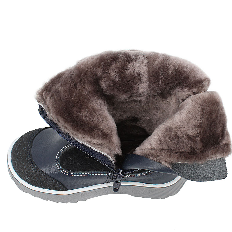 Сапожки малодетские нат.мех, артикул 1543, цвет синий купить в интернет-магазине Shoeslel с доставкой по России