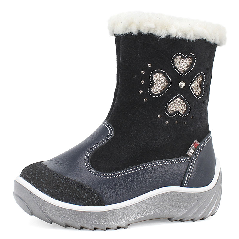 Сапожки малодетские нат.мех, артикул 1543, цвет синий купить в интернет-магазине Shoeslel с доставкой по России