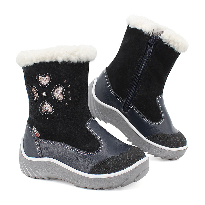 Сапожки малодетские нат.мех, артикул 1543, цвет синий купить в интернет-магазине Shoeslel с доставкой по России