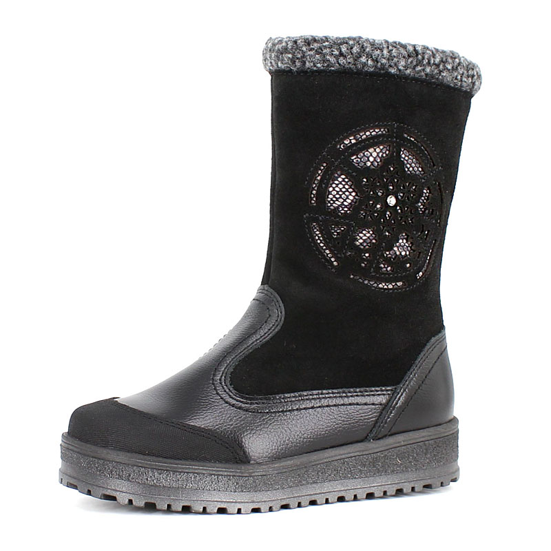 Сапожки нат.мех, артикул 1551, цвет черный купить в интернет-магазине Shoeslel с доставкой по России