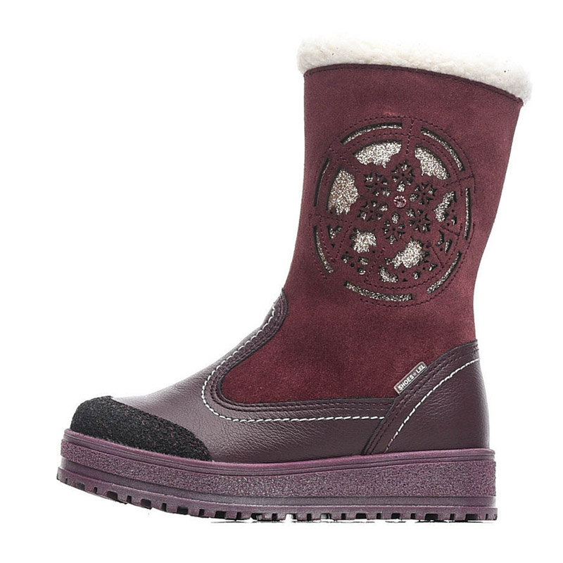 Сапожки нат.мех, артикул 1551, цвет бордовый купить в интернет-магазине Shoeslel с доставкой по России