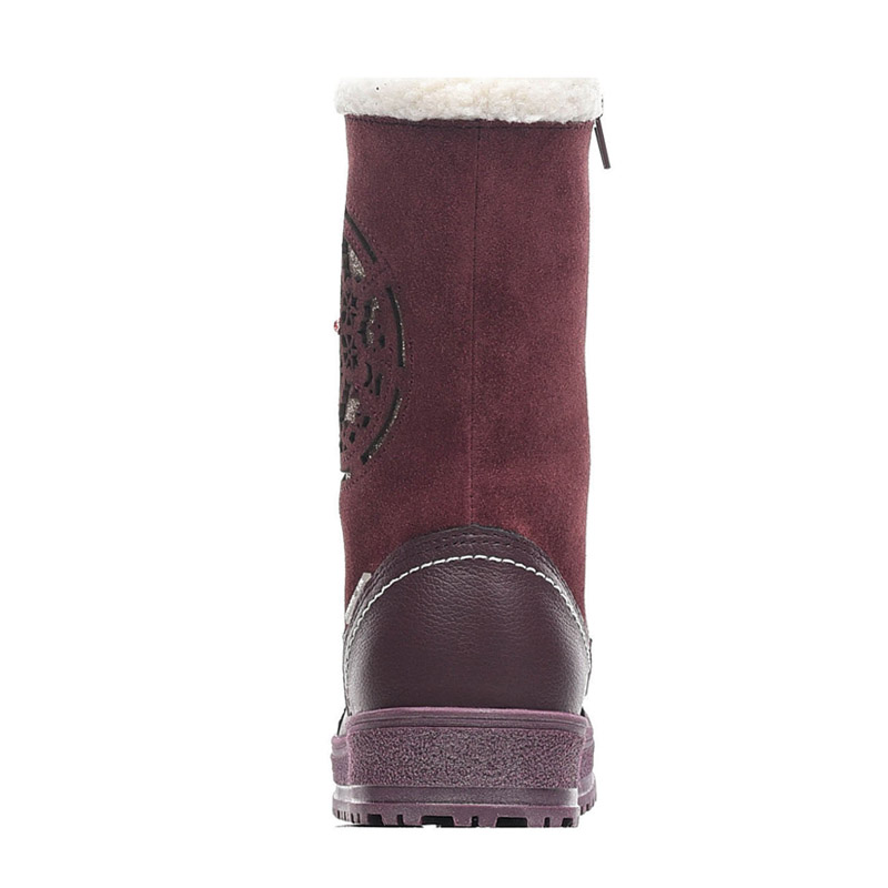 Сапожки нат.мех, артикул 1551, цвет бордовый купить в интернет-магазине Shoeslel с доставкой по России