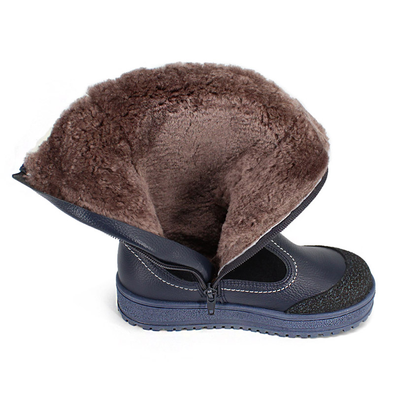 Сапожки нат.мех, артикул 1551, цвет синий купить в интернет-магазине Shoeslel с доставкой по России