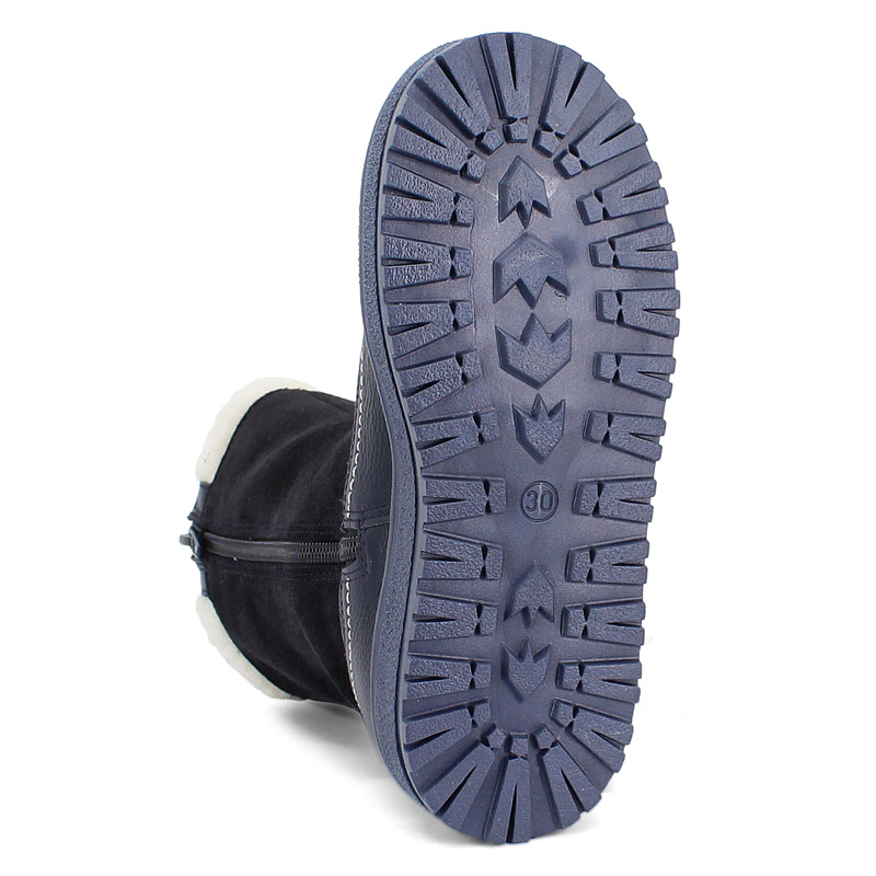 Сапожки нат.мех, артикул 1551, цвет синий купить в интернет-магазине Shoeslel с доставкой по России